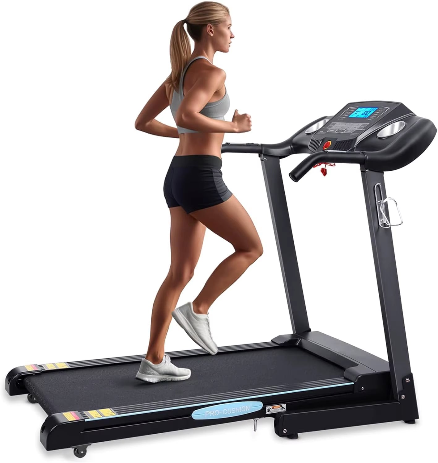 Treadmill with Auto Incline Folding Treadmill 12% Incline 2.5 Horse Power 15 Preset for Home Use 8.5 Mph Range