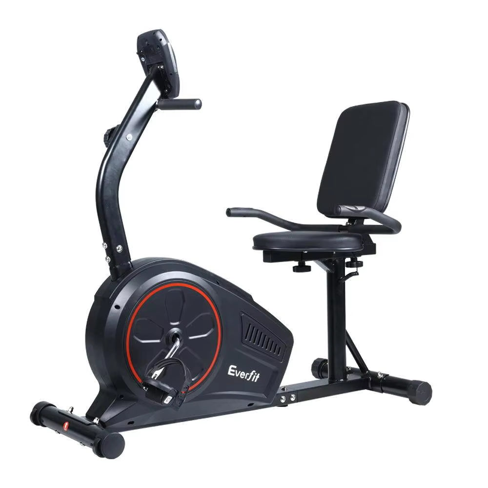 Recumbent Exercise Bike Magnetic Home Gym 8 Levels of Resistance Low Impact Cardio Workout