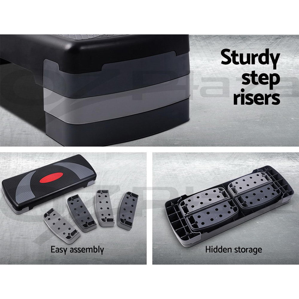 Everfit Aerobic Step Exercise Stepper Steps Home Gym Fitness Block Riser Bench