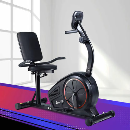 Recumbent Exercise Bike Magnetic Home Gym 8 Levels of Resistance Low Impact Cardio Workout