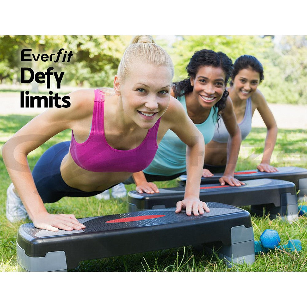 Everfit Aerobic Step Exercise Stepper Steps Home Gym Fitness Block Riser Bench