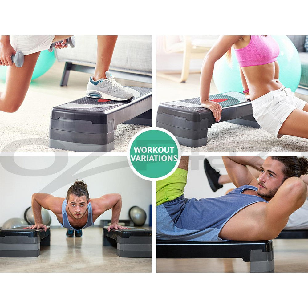 Everfit Aerobic Step Exercise Stepper Steps Home Gym Fitness Block Riser Bench