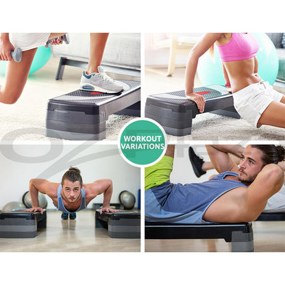 Everfit Aerobic Step Exercise Stepper Steps Home Gym Fitness Block Riser Bench