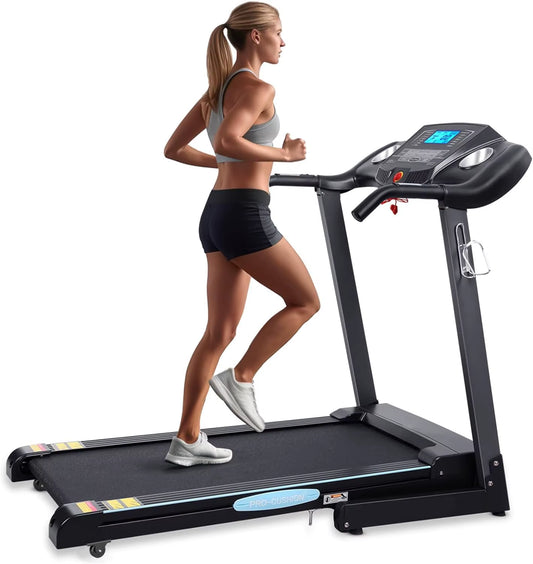 Treadmill with Auto Incline Folding Treadmill 12% Incline 2.5 Horse Power 15 Preset for Home Use 8.5 Mph Range
