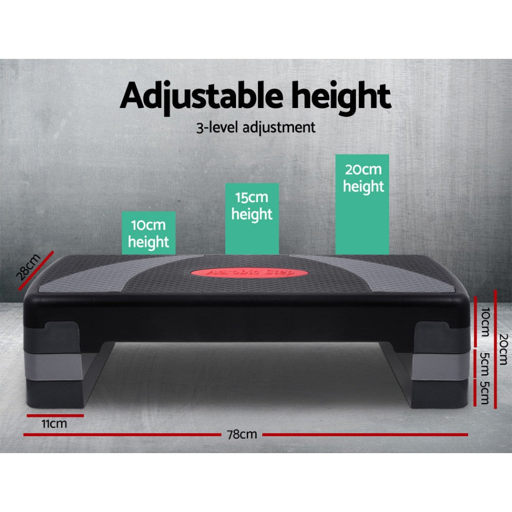 Everfit Aerobic Step Exercise Stepper Steps Home Gym Fitness Block Riser Bench