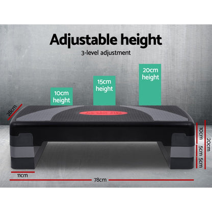 Everfit Aerobic Step Exercise Stepper Steps Home Gym Fitness Block Riser Bench
